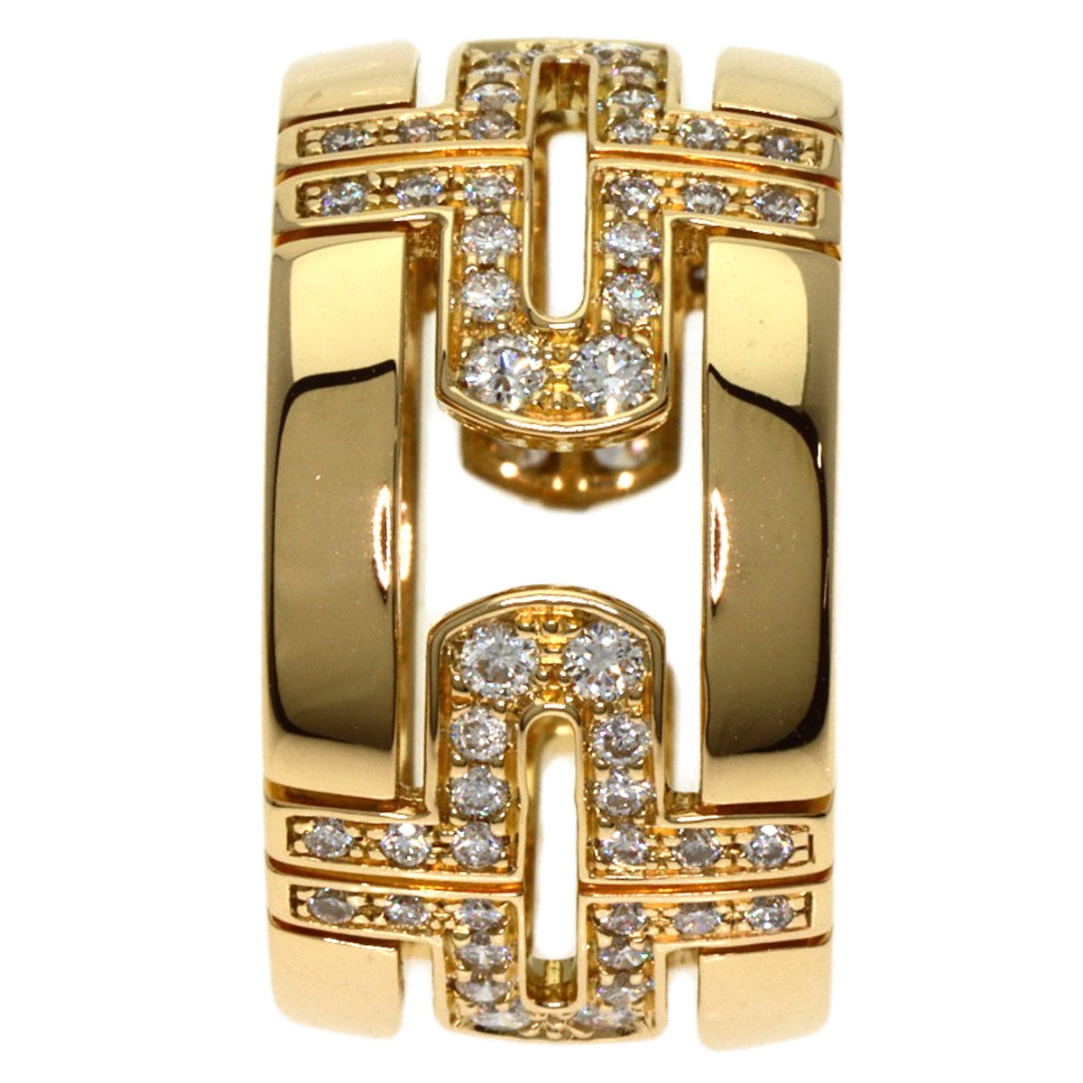 BVLGARI ブルガリ パレンテシ オープン ダイヤモンド ラージ #49 リング・指輪 K18YG レディース 中古