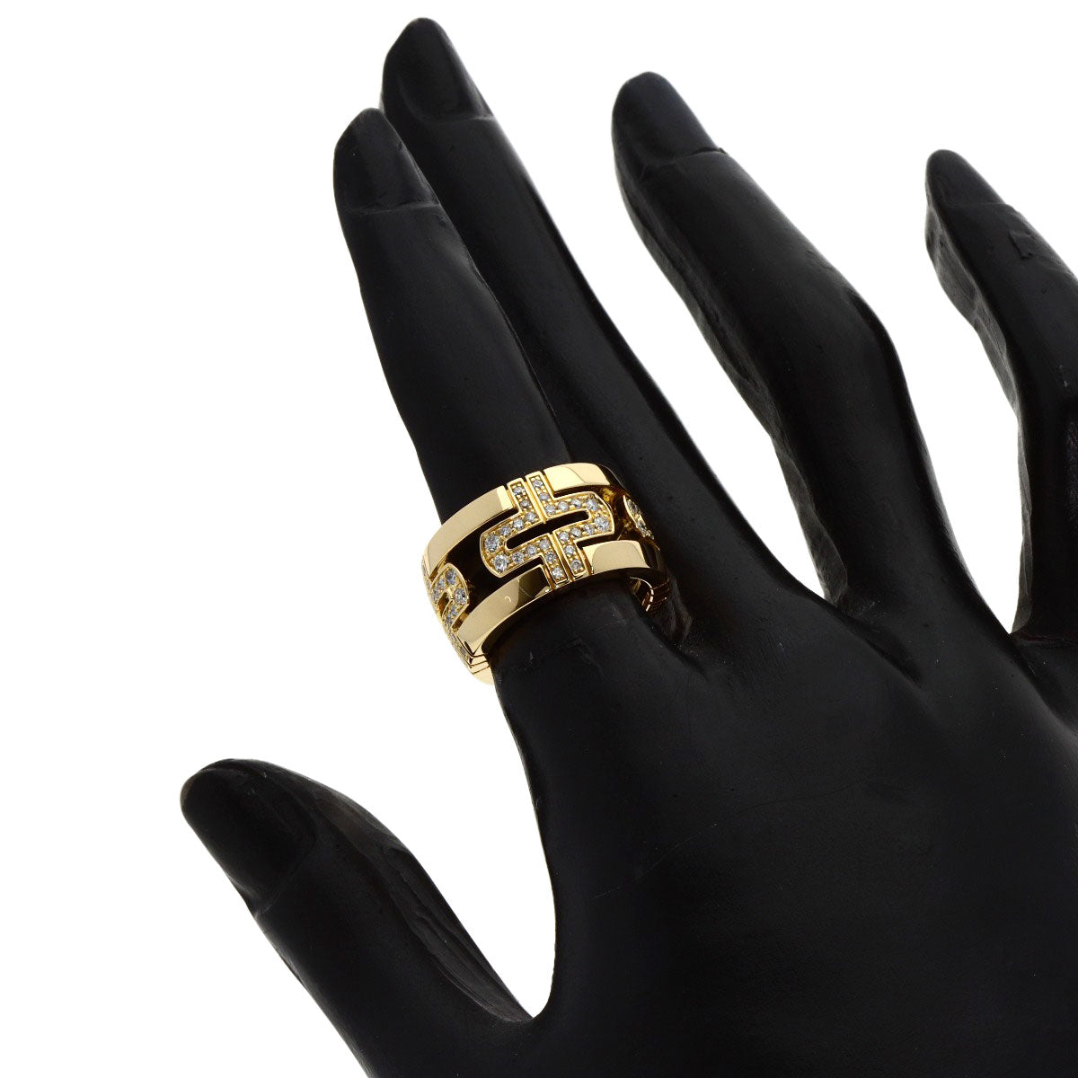 BVLGARI ブルガリ パレンテシ オープン ダイヤモンド ラージ #49 リング・指輪 K18YG レディース 中古