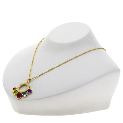 BVLGARI ブルガリ アレグラ マルチカラーストーン ネックレス K18YG レディース 中古