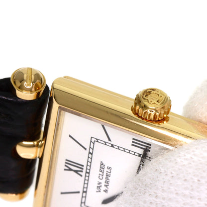 Van Cleef & Arpels ヴァンクリーフ＆アーペル クラシックカレ スクエア 腕時計 K18YG レディース 中古