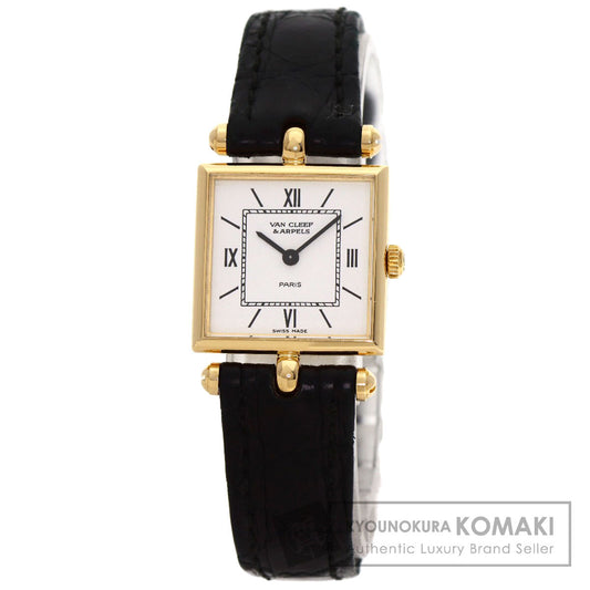 Van Cleef & Arpels ヴァンクリーフ＆アーペル クラシックカレ スクエア 腕時計 K18YG レディース 中古