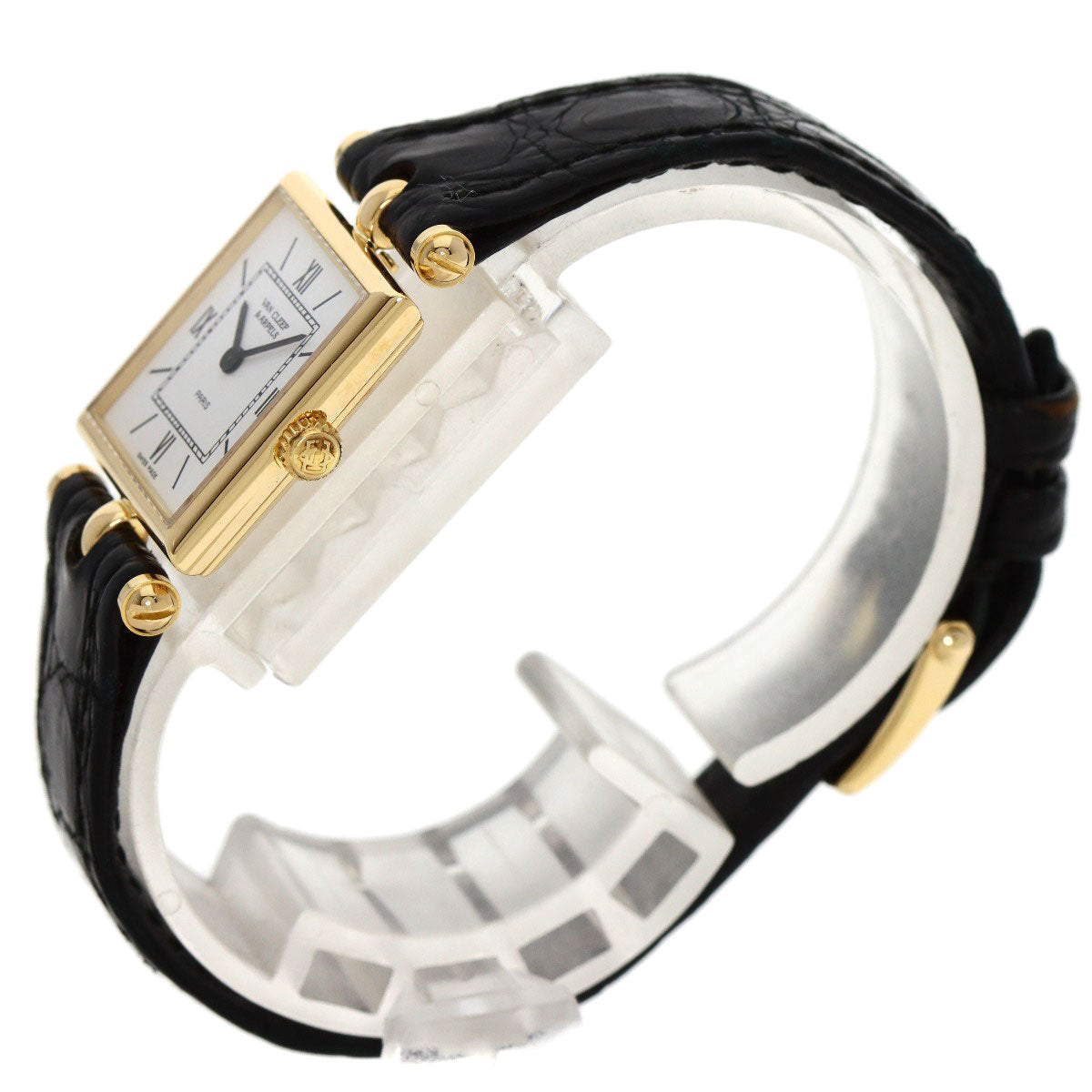 Van Cleef & Arpels ヴァンクリーフ＆アーペル クラシックカレ スクエア 腕時計 K18YG レディース 中古