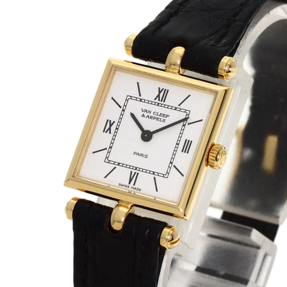 Van Cleef & Arpels ヴァンクリーフ＆アーペル クラシックカレ スクエア 腕時計 K18YG レディース 中古