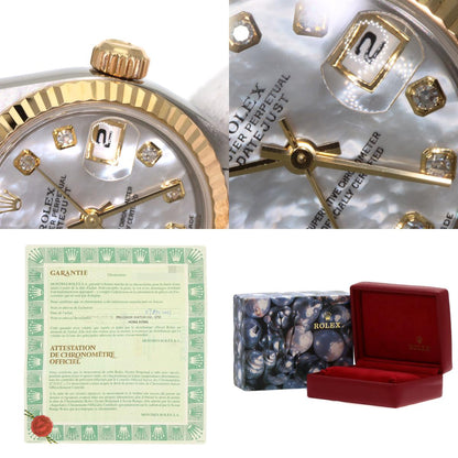 ROLEX ロレックス 79173NG デイトジャスト10P ダイヤモンド 腕時計 SS レディース 中古