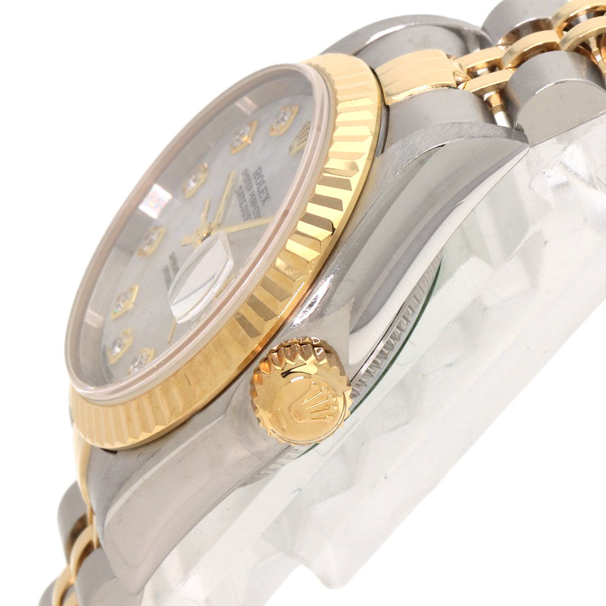 ROLEX ロレックス 79173NG デイトジャスト10P ダイヤモンド 腕時計 SS レディース 中古
