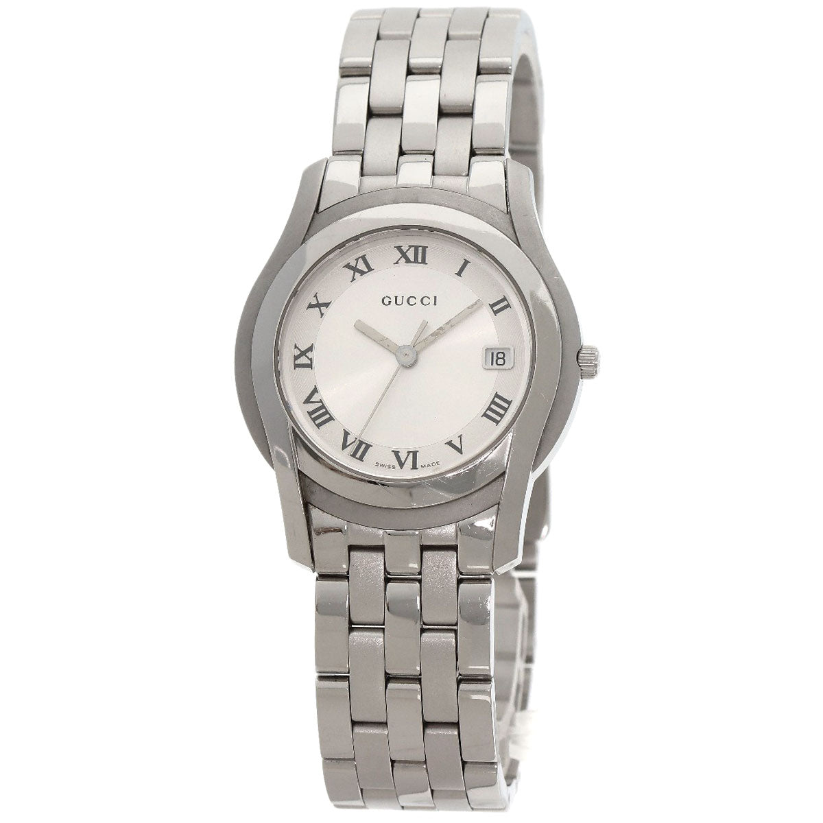 GUCCI グッチ 5500M ラウンドフェイス 腕時計 SS メンズ 中古