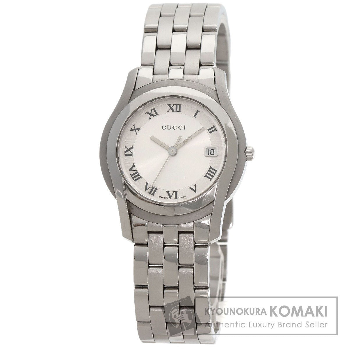 GUCCI グッチ 5500M ラウンドフェイス 腕時計 SS メンズ 中古