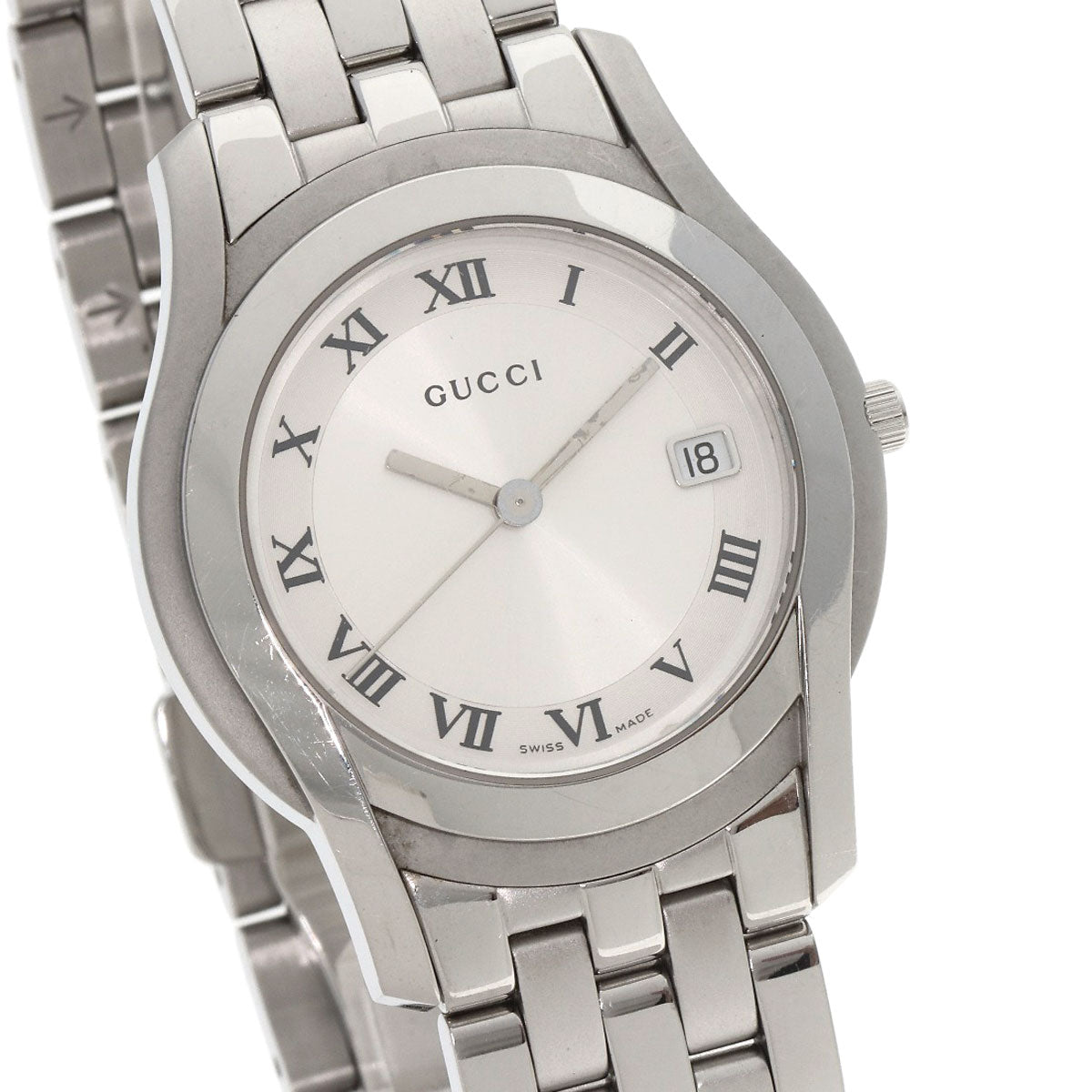 GUCCI グッチ 5500M ラウンドフェイス 腕時計 SS メンズ 中古