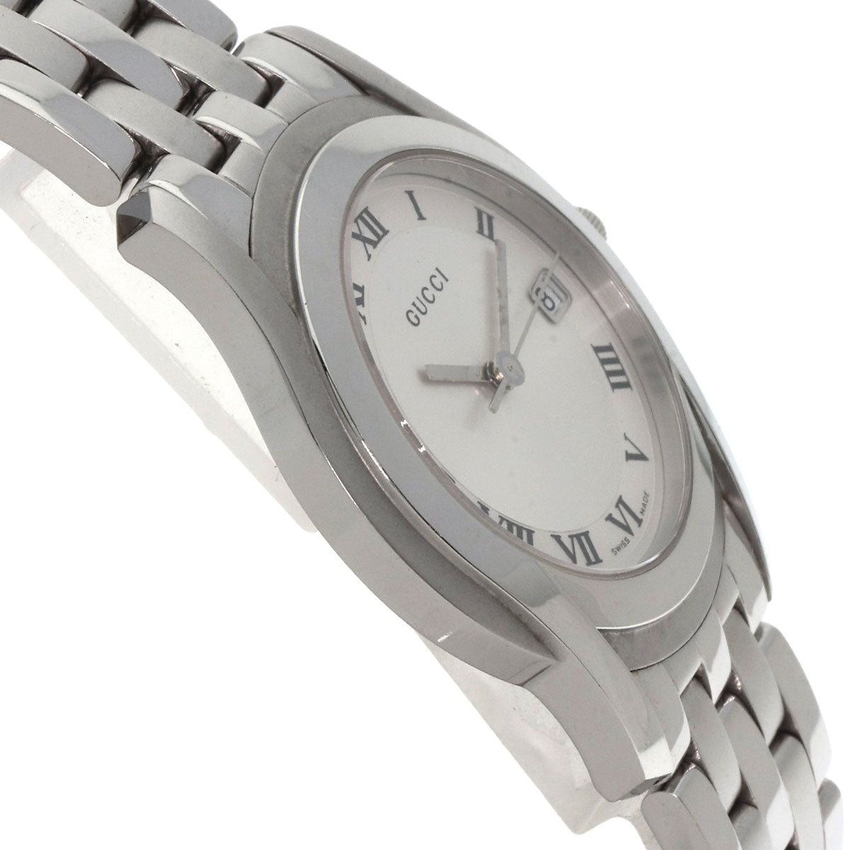 GUCCI グッチ 5500M ラウンドフェイス 腕時計 SS メンズ 中古