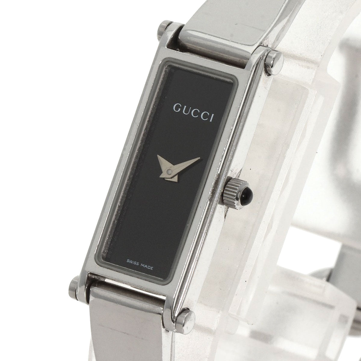 GUCCI グッチ 1500L スクエアフェイス 腕時計 SS レディース 中古