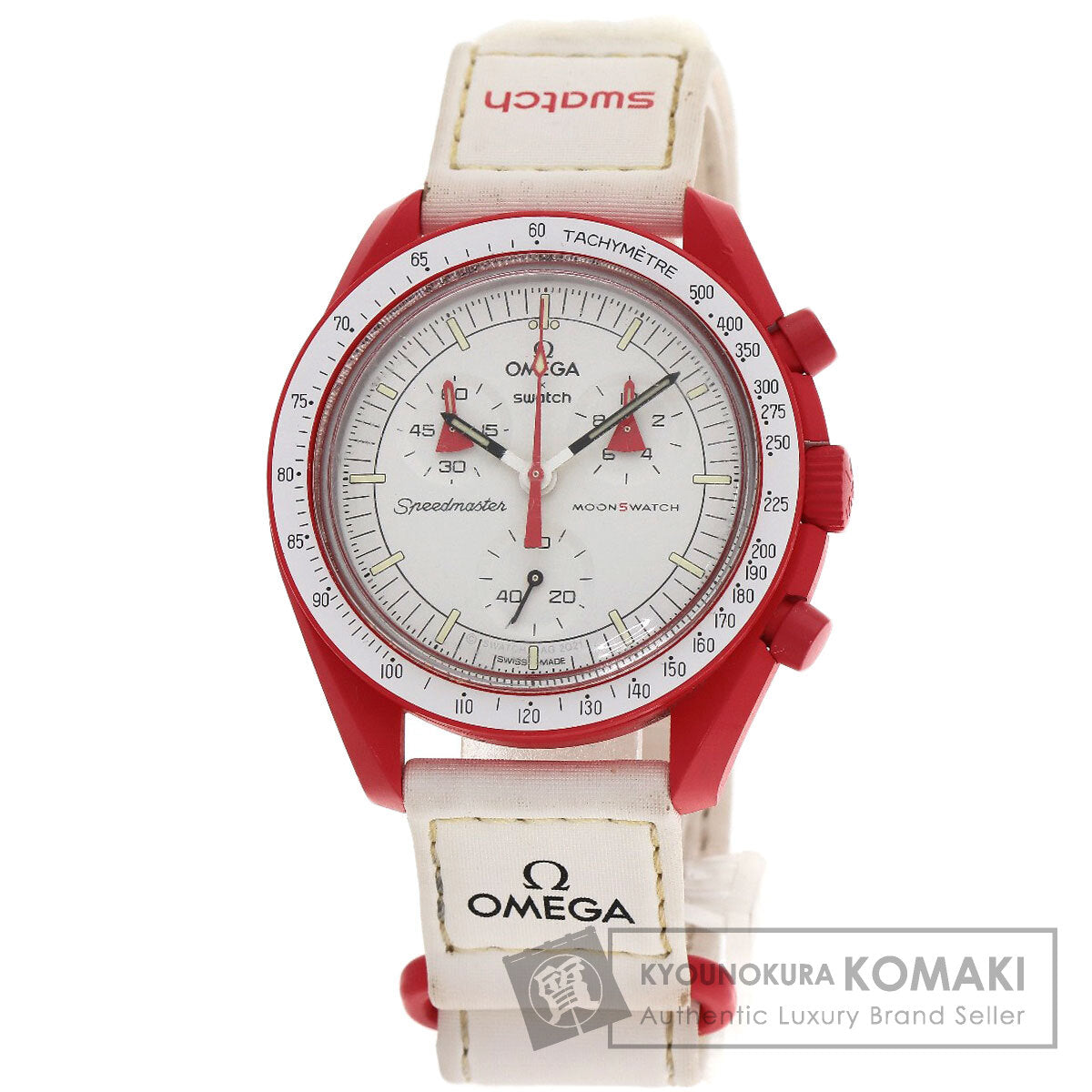 Swatch スウォッチ SO33R100 オメガ ムーンスウォッチ MISSION TO MARS 腕時計 セラミック メンズ 中古