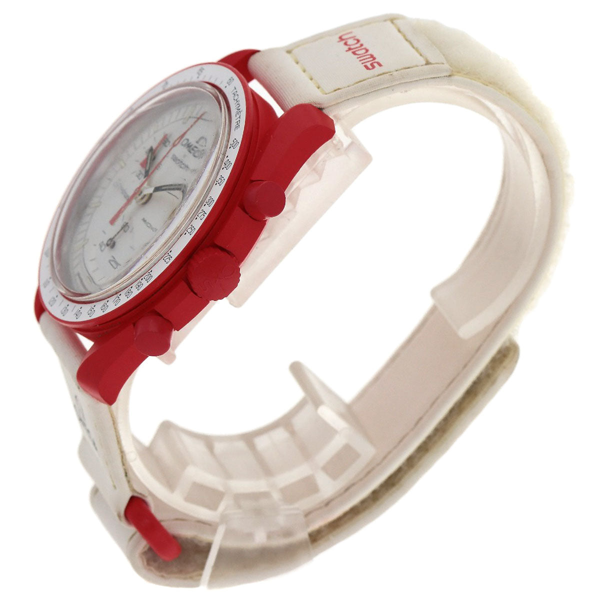 Swatch スウォッチ SO33R100 オメガ ムーンスウォッチ MISSION TO MARS 腕時計 セラミック メンズ 中古