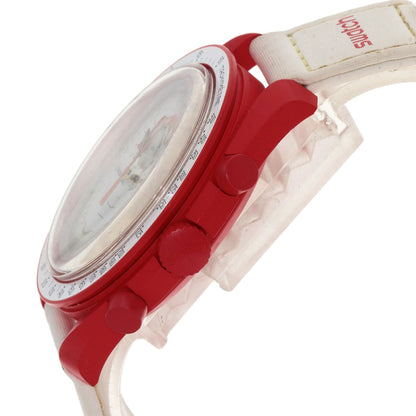 Swatch スウォッチ SO33R100 オメガ ムーンスウォッチ MISSION TO MARS 腕時計 セラミック メンズ 中古
