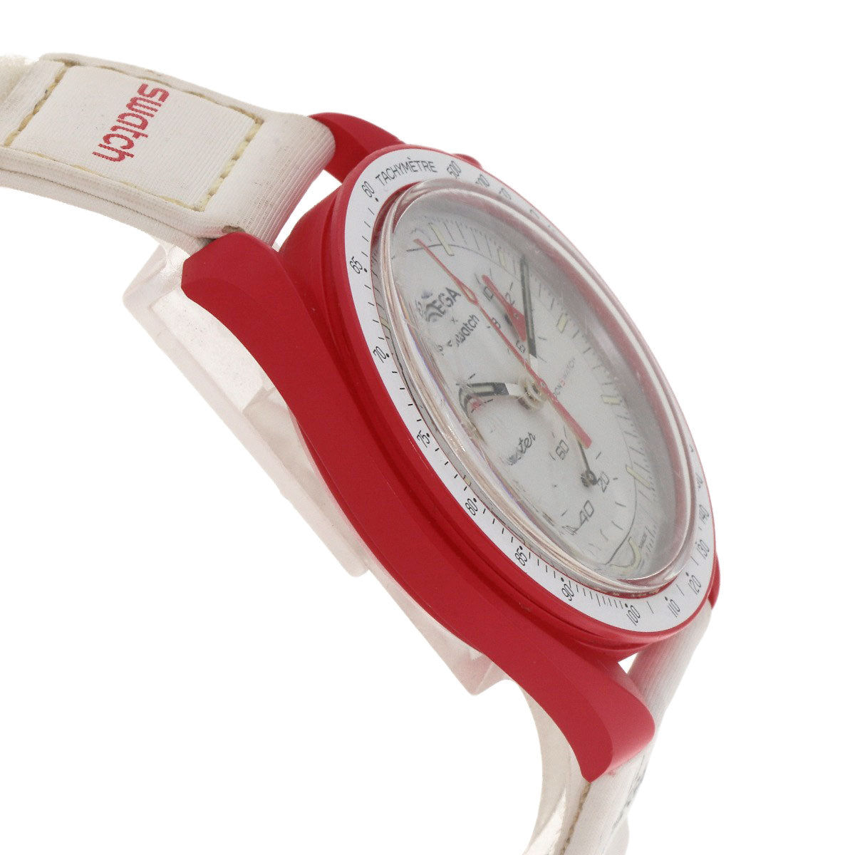 Swatch スウォッチ SO33R100 オメガ ムーンスウォッチ MISSION TO MARS 腕時計 セラミック メンズ 中古
