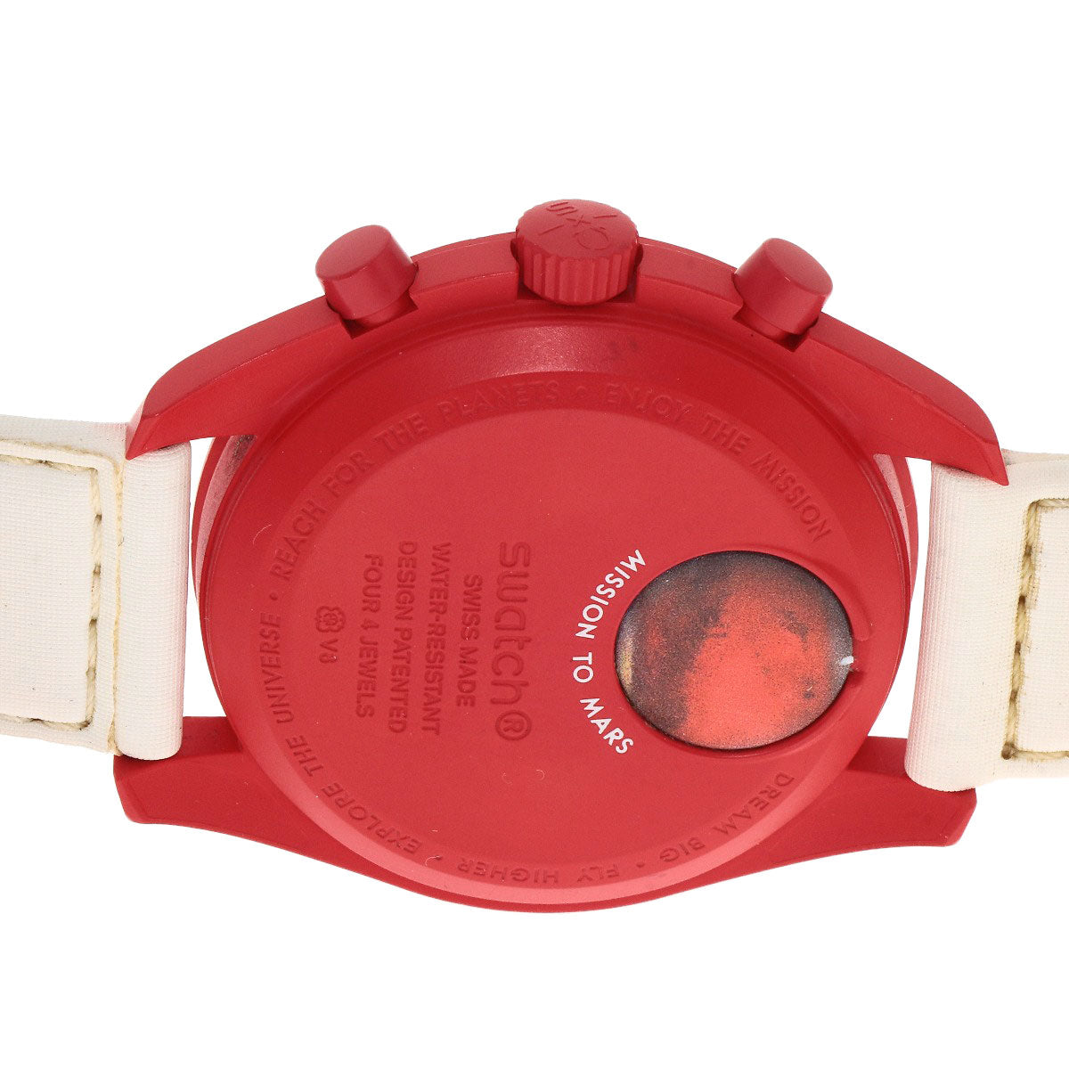 Swatch スウォッチ SO33R100 オメガ ムーンスウォッチ MISSION TO MARS 腕時計 セラミック メンズ 中古