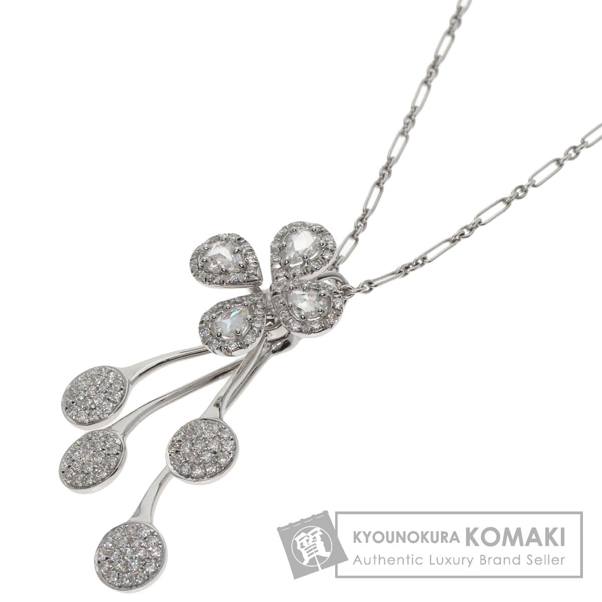 SELECT JEWELRY セレクトジュエリー ダイヤモンド ネックレス K18WG レディース 中古