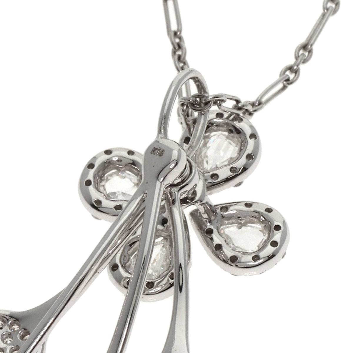 SELECT JEWELRY セレクトジュエリー ダイヤモンド ネックレス K18WG レディース 中古