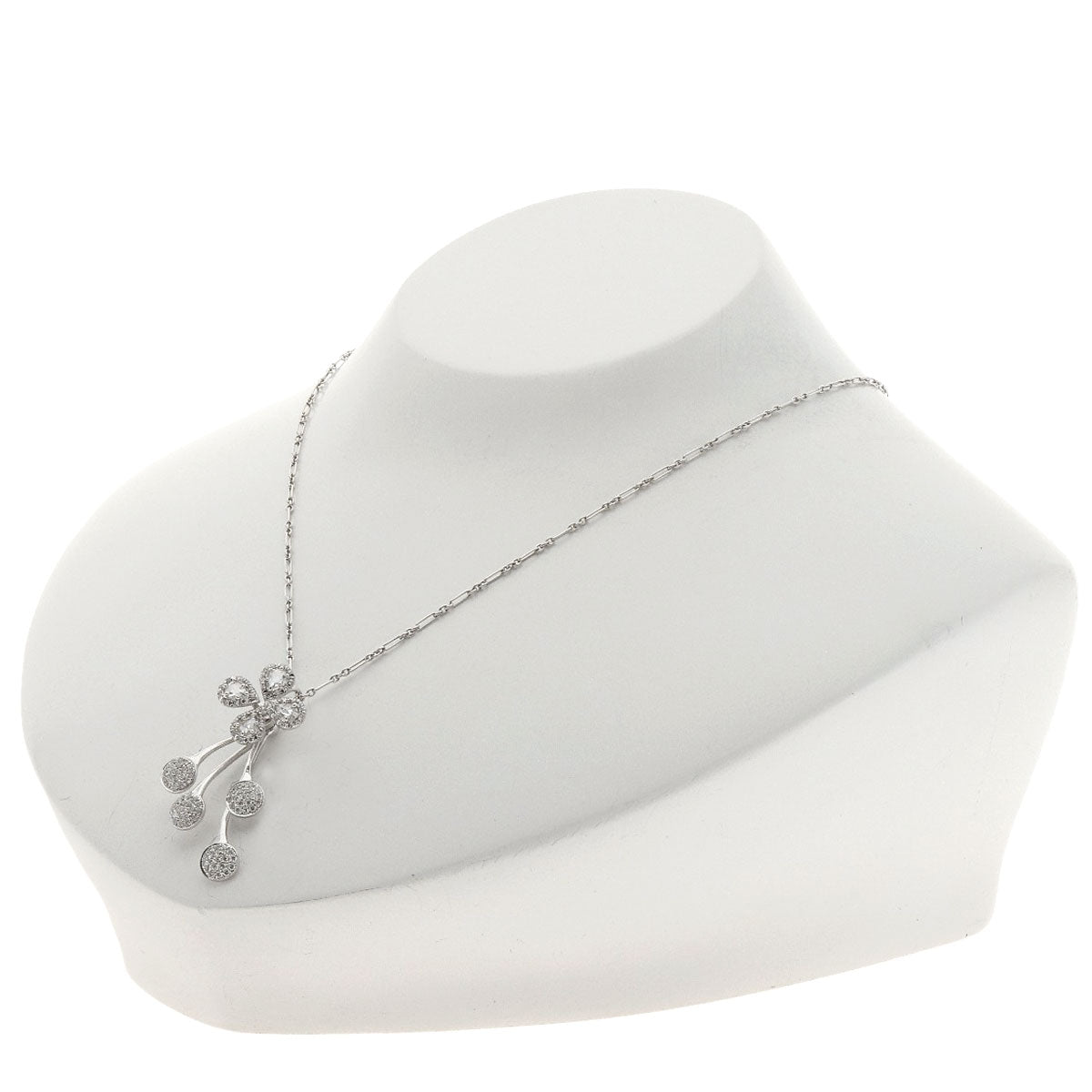 SELECT JEWELRY セレクトジュエリー ダイヤモンド ネックレス K18WG レディース 中古