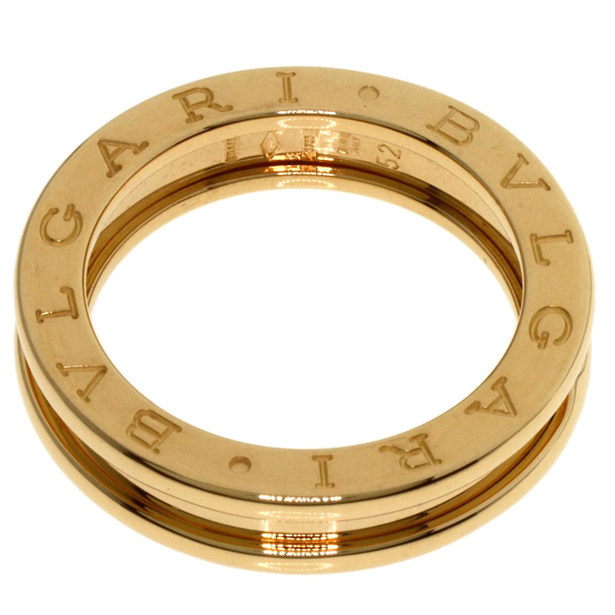 BVLGARI ブルガリ B-zero1 ビーゼロワン 1バンド #52 リング・指輪 K18YG レディース 中古