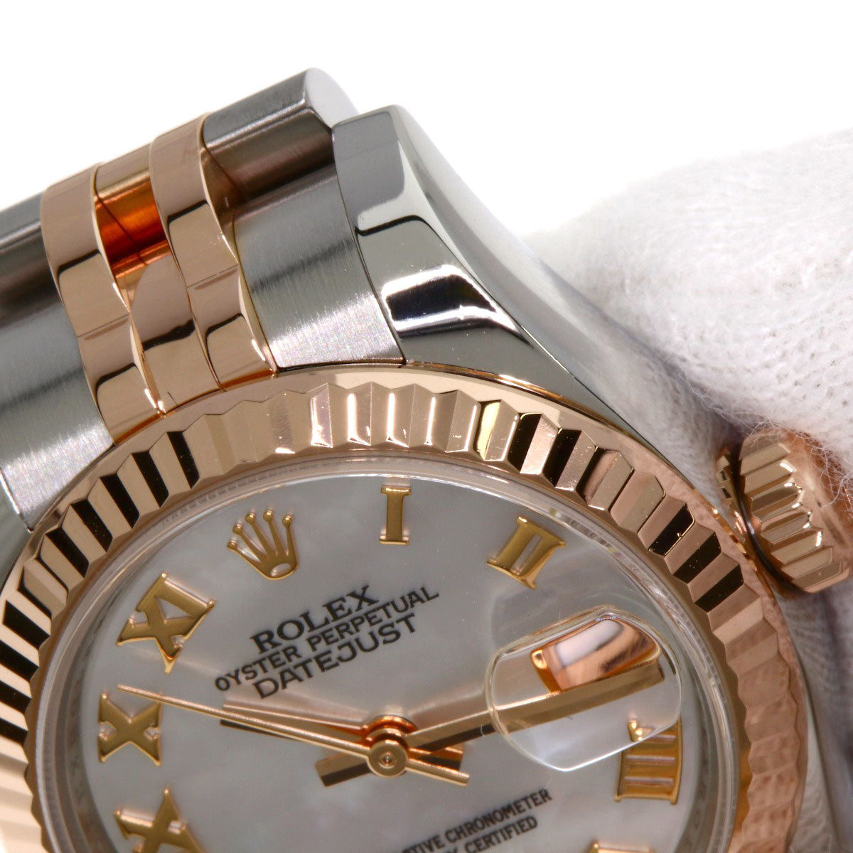 ROLEX ロレックス 179171NR デイトジャスト VI ダイヤモンド 腕時計 SS レディース 中古