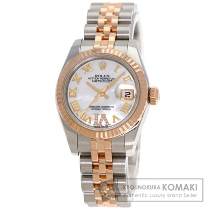 ROLEX ロレックス 179171NR デイトジャスト VI ダイヤモンド 腕時計 SS レディース 中古