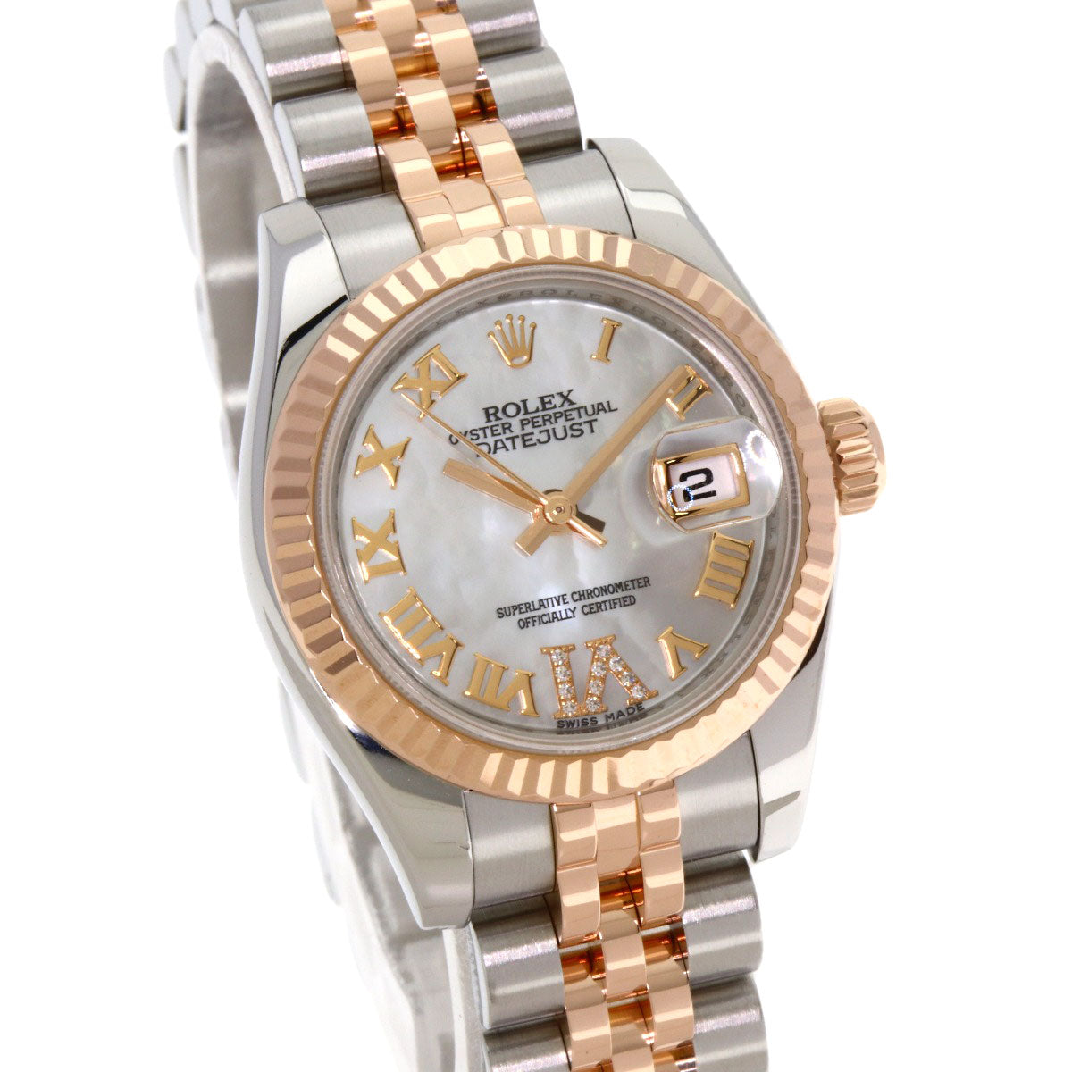 ROLEX ロレックス 179171NR デイトジャスト VI ダイヤモンド 腕時計 SS レディース 中古