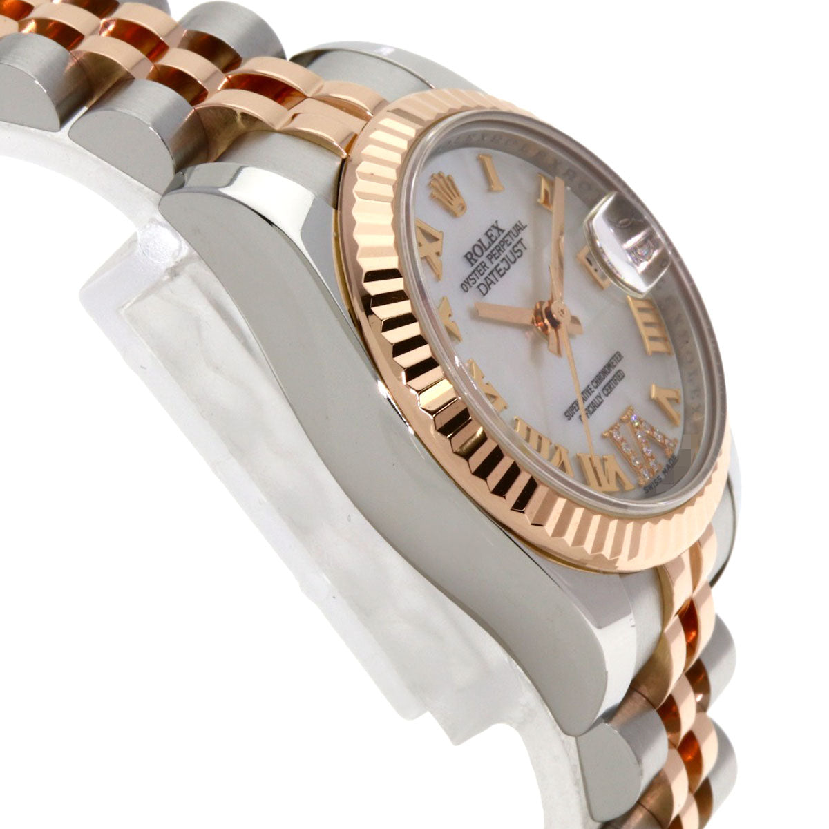 ROLEX ロレックス 179171NR デイトジャスト VI ダイヤモンド 腕時計 SS レディース 中古