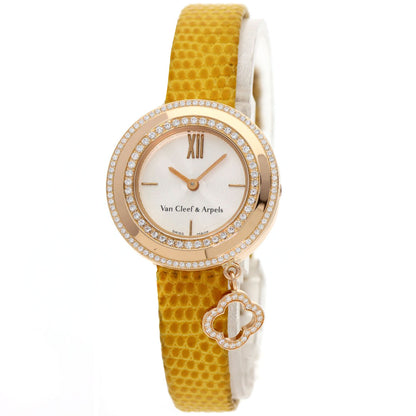 Van Cleef & Arpels ヴァンクリーフ＆アーペル VCARD029800 チャーム ミニウォッチ ダイヤモンド 腕時計 K18PG レディース 中古