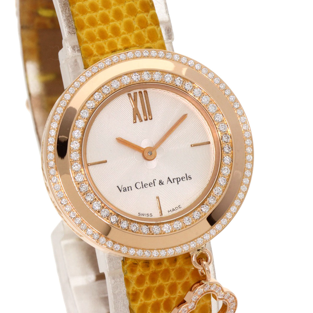 Van Cleef & Arpels ヴァンクリーフ＆アーペル VCARD029800 チャーム ミニウォッチ ダイヤモンド 腕時計 K18PG レディース 中古