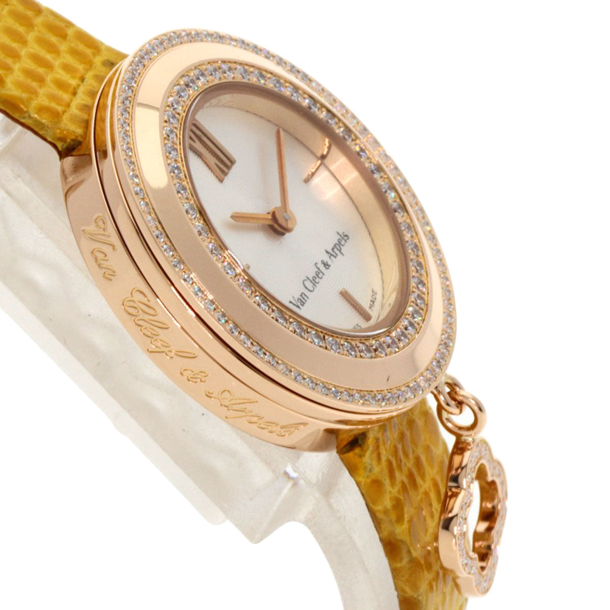 Van Cleef & Arpels ヴァンクリーフ＆アーペル VCARD029800 チャーム ミニウォッチ ダイヤモンド 腕時計 K18PG レディース 中古