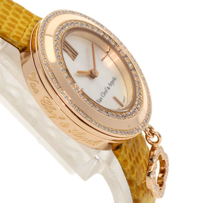Van Cleef & Arpels ヴァンクリーフ＆アーペル VCARD029800 チャーム ミニウォッチ ダイヤモンド 腕時計 K18PG レディース 中古