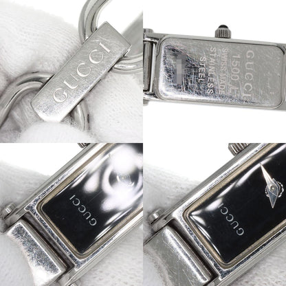 GUCCI グッチ 1500L スクエアフェイス 腕時計 SS レディース 中古