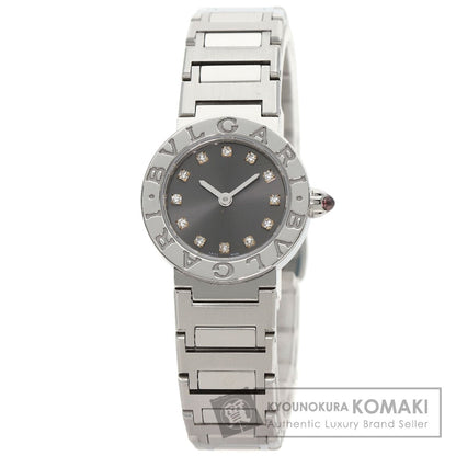 BVLGARI ブルガリ BB23S ブルガリブルガリ 12P ダイヤモンド 腕時計 SS レディース 中古