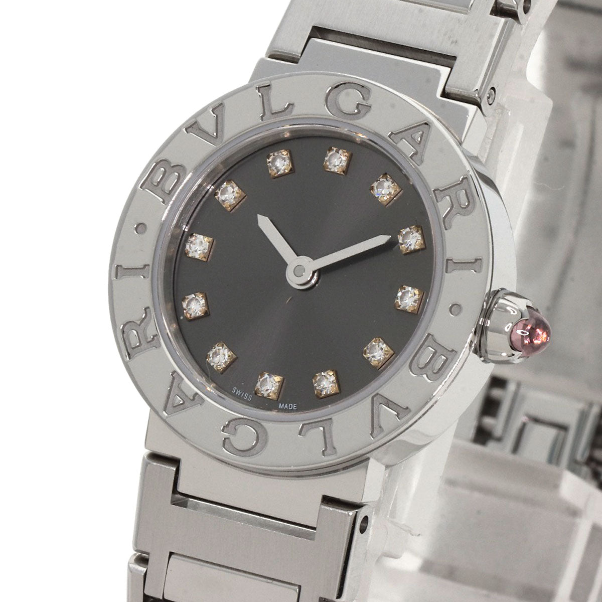 BVLGARI ブルガリ BB23S ブルガリブルガリ 12P ダイヤモンド 腕時計 SS レディース 中古