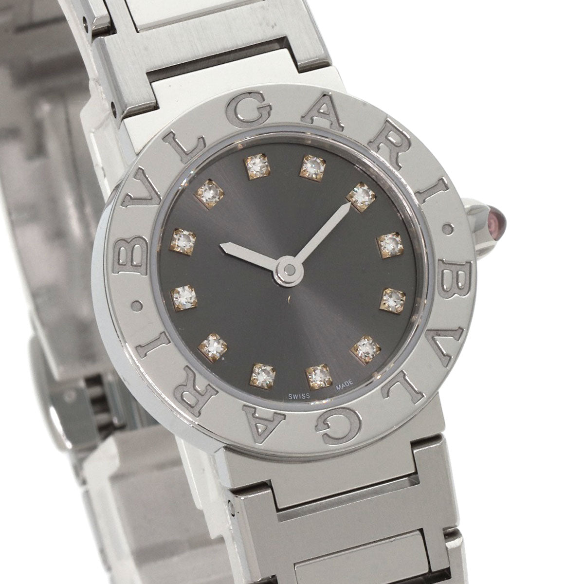 BVLGARI ブルガリ BB23S ブルガリブルガリ 12P ダイヤモンド 腕時計 SS レディース 中古