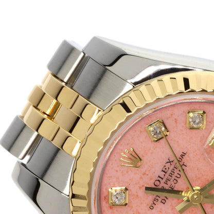 ROLEX ロレックス 179173OPG デイトジャスト 10P ダイヤモンド 腕時計 SS レディース 中古