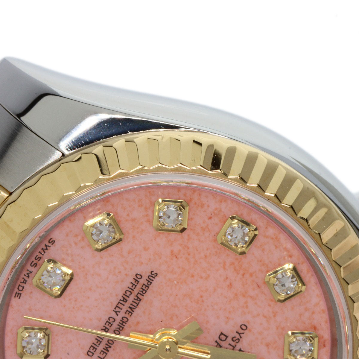 ROLEX ロレックス 179173OPG デイトジャスト 10P ダイヤモンド 腕時計 SS レディース 中古