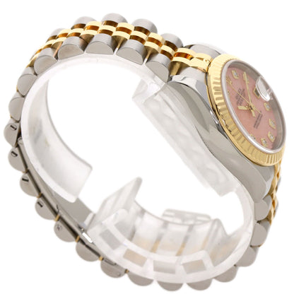 ROLEX ロレックス 179173OPG デイトジャスト 10P ダイヤモンド 腕時計 SS レディース 中古