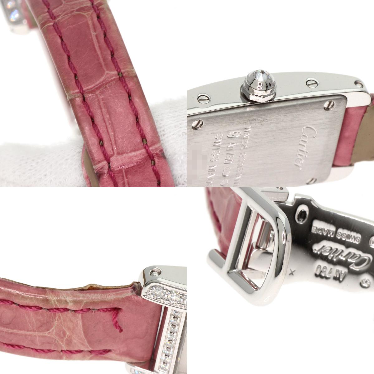 CARTIER カルティエ WB710015 タンクアメリカン ミニ ダイヤモンド 腕時計 K18WG レディース 中古