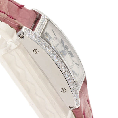 CARTIER カルティエ WB710015 タンクアメリカン ミニ ダイヤモンド 腕時計 K18WG レディース 中古