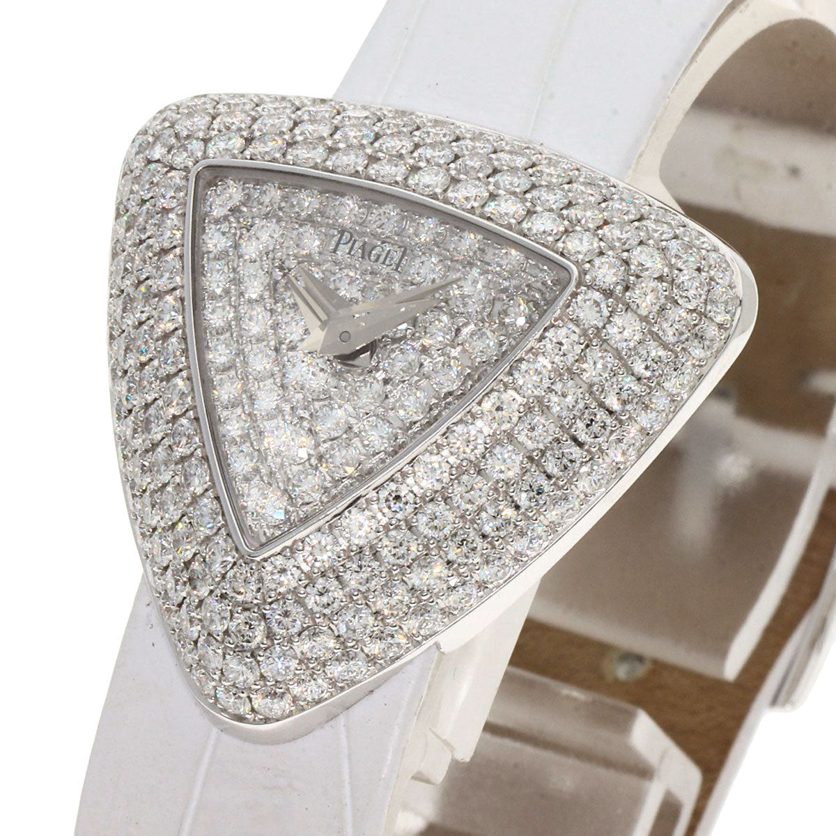 PIAGET ピアジェ P10318 ライムライト トライアングルフル ダイヤモンド 腕時計 K18WG レディース 中古