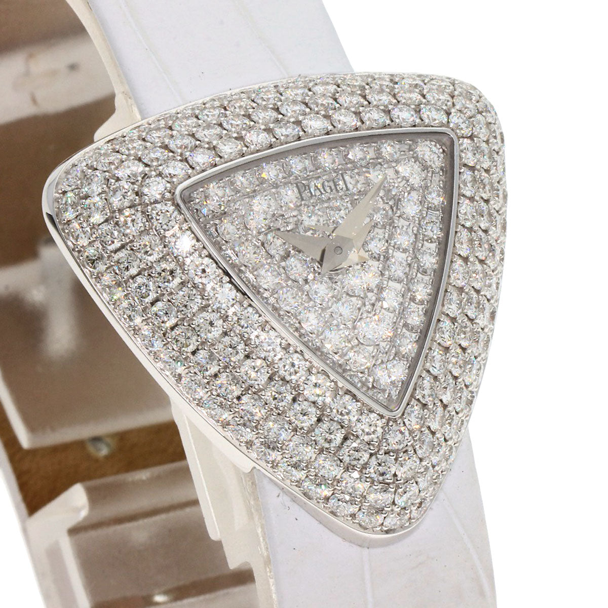 PIAGET ピアジェ P10318 ライムライト トライアングルフル ダイヤモンド 腕時計 K18WG レディース 中古