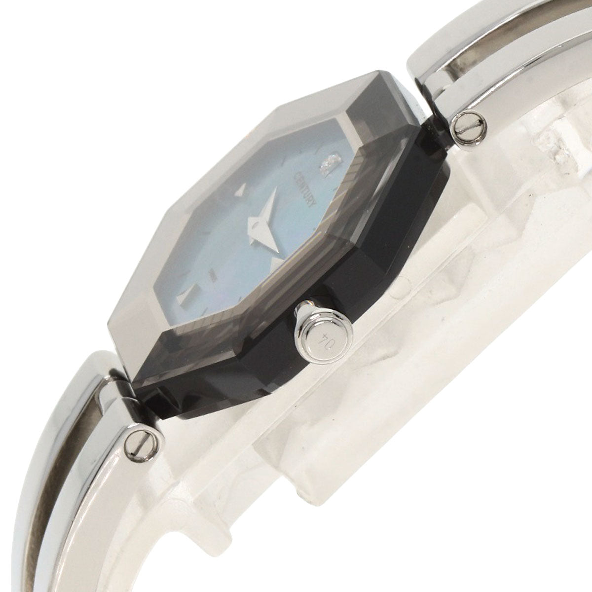 CENTURY センチュリー タイムジェム 1P ダイヤモンド 腕時計 SS レディース 中古