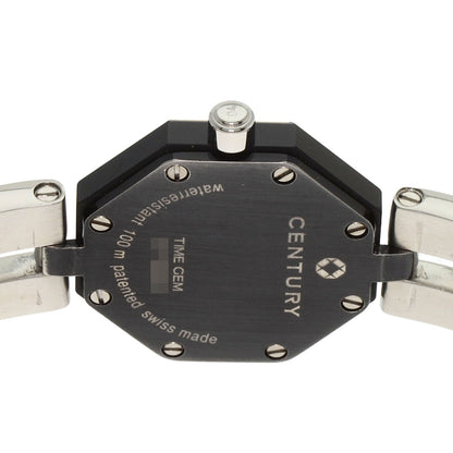CENTURY センチュリー タイムジェム 1P ダイヤモンド 腕時計 SS レディース 中古