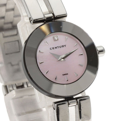 CENTURY センチュリー タイムジェム 1P ダイヤモンド 腕時計 SS レディース 中古