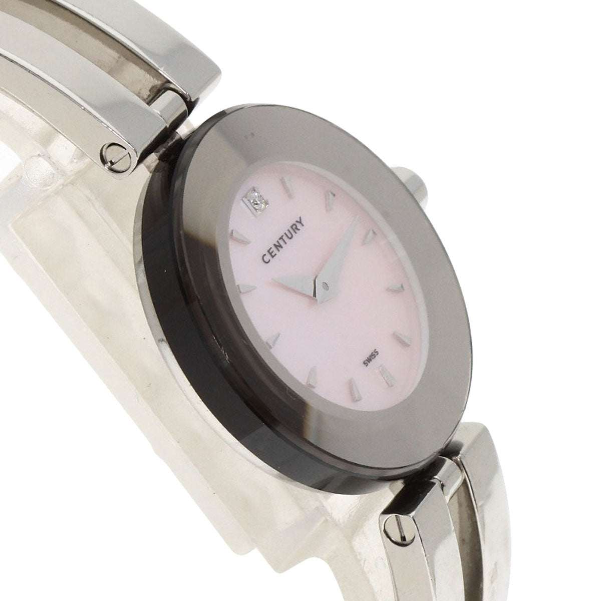 CENTURY センチュリー タイムジェム 1P ダイヤモンド 腕時計 SS レディース 中古