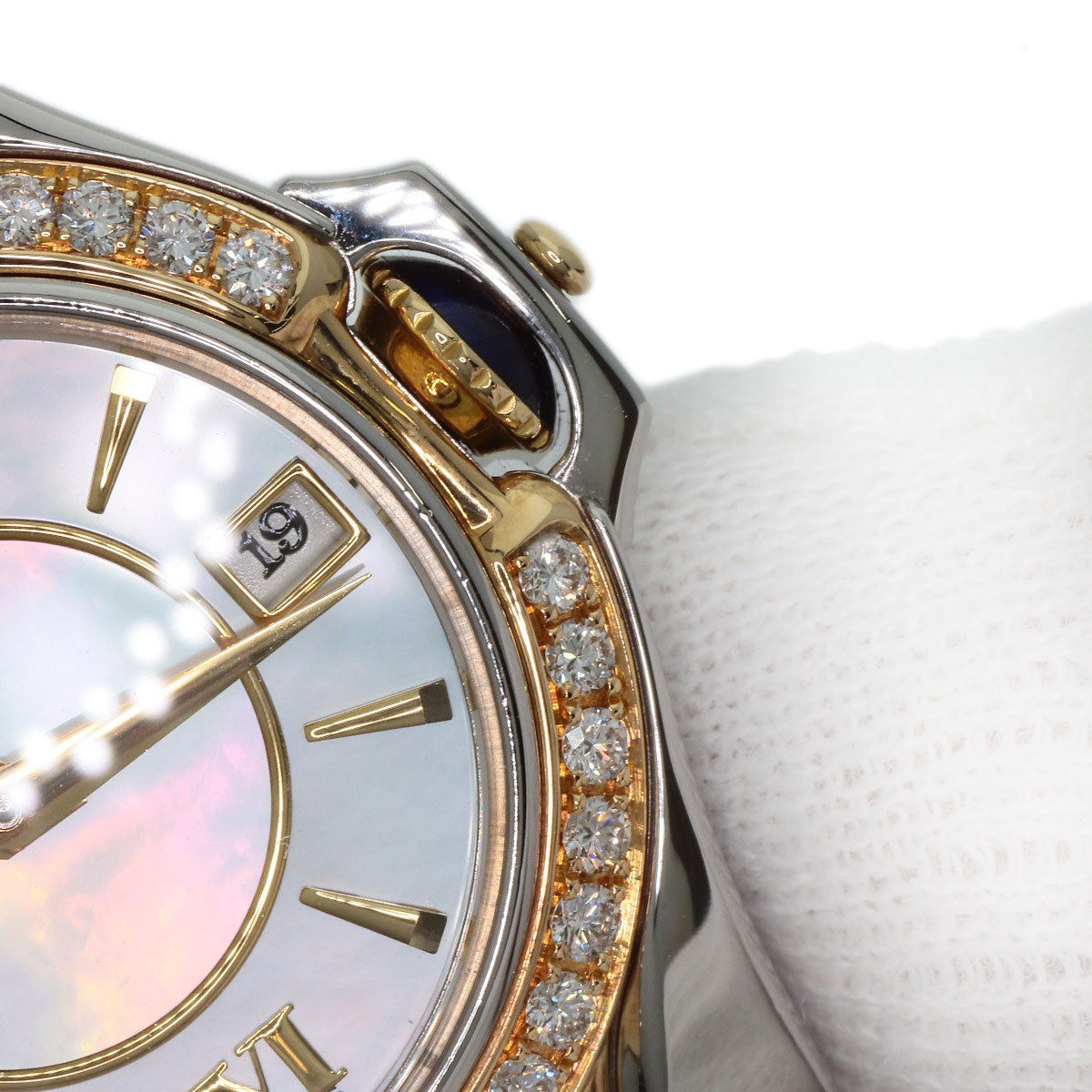 PATEK PHILIPPE パテックフィリップ 4891/1 スカルプチャー ダイヤモンドベゼル 腕時計 SS レディース 中古