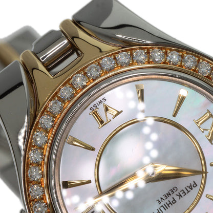 PATEK PHILIPPE パテックフィリップ 4891/1 スカルプチャー ダイヤモンドベゼル 腕時計 SS レディース 中古