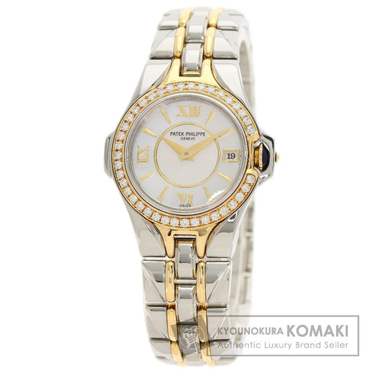 PATEK PHILIPPE パテックフィリップ 4891/1 スカルプチャー ダイヤモンドベゼル 腕時計 SS レディース 中古
