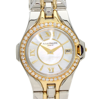 PATEK PHILIPPE パテックフィリップ 4891/1 スカルプチャー ダイヤモンドベゼル 腕時計 SS レディース 中古